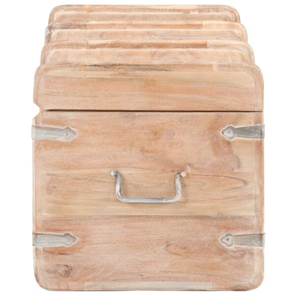 vidaXL Storage Chest 35.4"x15.7"x15.7" Solid Acacia Wood - Image 4