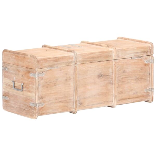 vidaXL Storage Chest 35.4"x15.7"x15.7" Solid Acacia Wood - Image 5