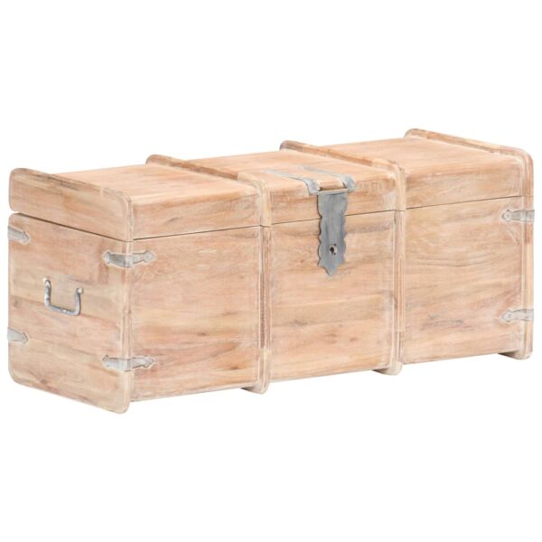 vidaXL Storage Chest 35.4"x15.7"x15.7" Solid Acacia Wood - Image 10