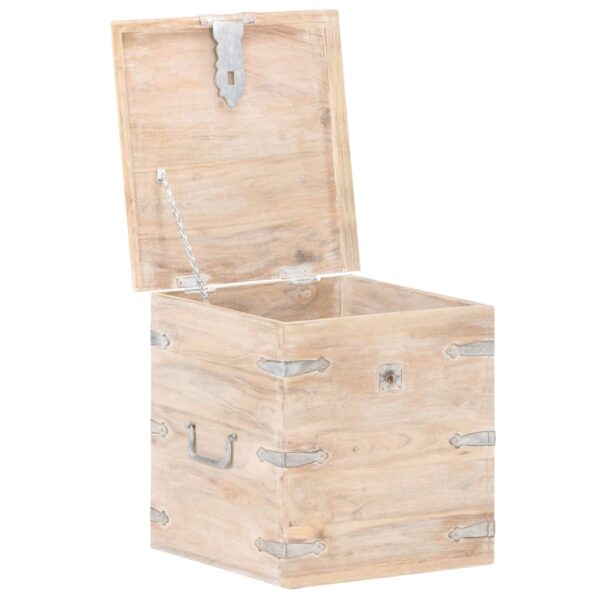 vidaXL Chest 15.7"x15.7"x15.7" Solid Acacia Wood - Image 2