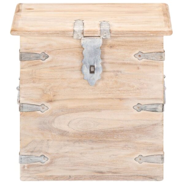 vidaXL Chest 15.7"x15.7"x15.7" Solid Acacia Wood - Image 3