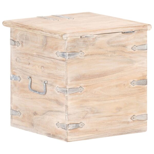 vidaXL Chest 15.7"x15.7"x15.7" Solid Acacia Wood - Image 5