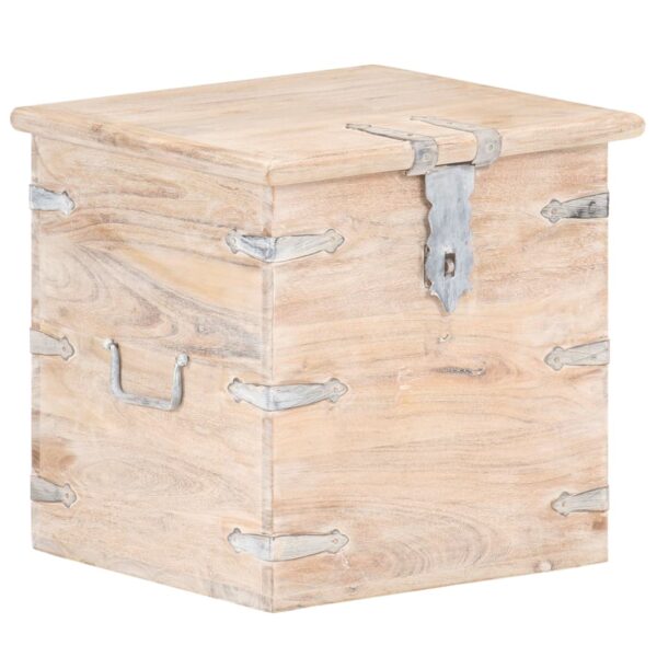 vidaXL Chest 15.7"x15.7"x15.7" Solid Acacia Wood - Image 9