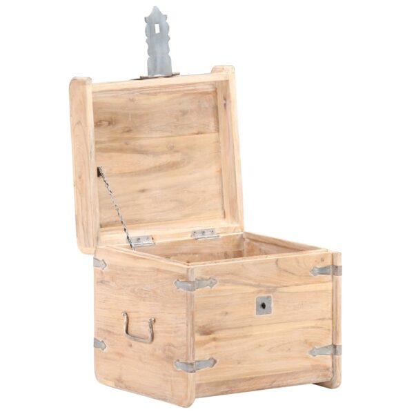 vidaXL Chest 15.7"x15.7"x15.7" Solid Acacia Wood - Image 2