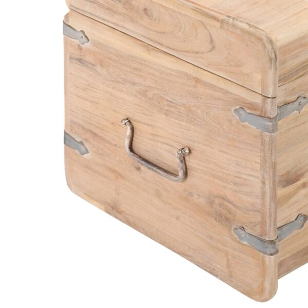 vidaXL Chest 15.7"x15.7"x15.7" Solid Acacia Wood - Image 8