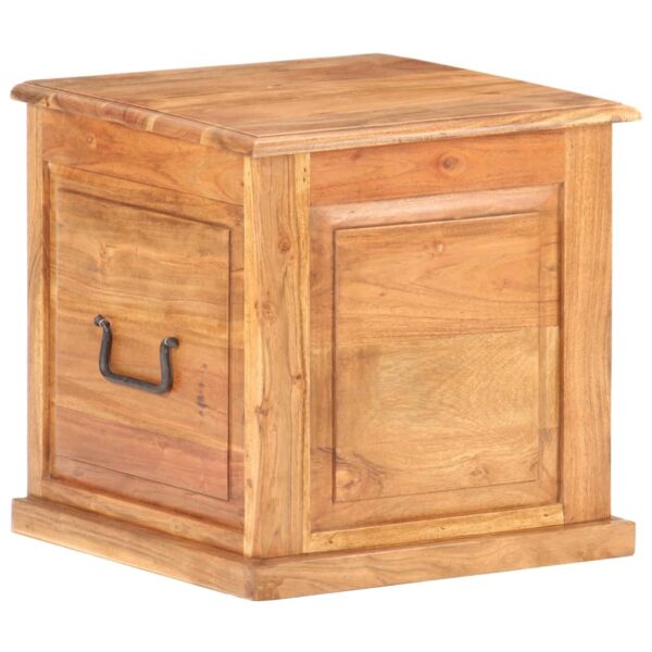 vidaXL Chest 15.7"x15.7"x15.7" Solid Acacia Wood - Image 11