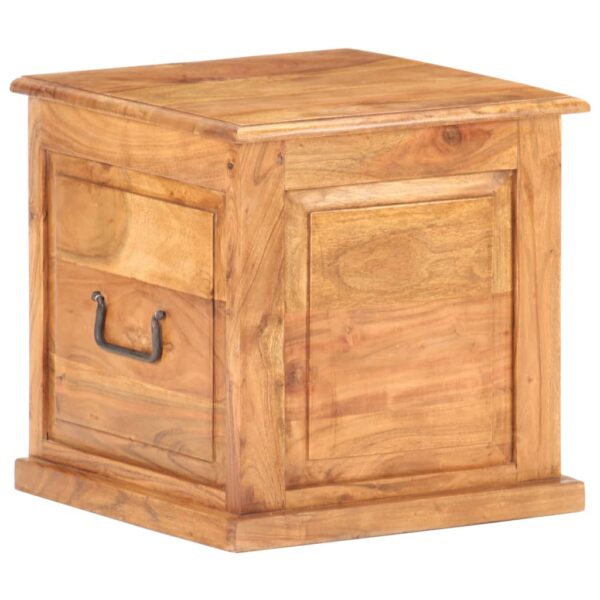 vidaXL Chest 15.7"x15.7"x15.7" Solid Acacia Wood - Image 12