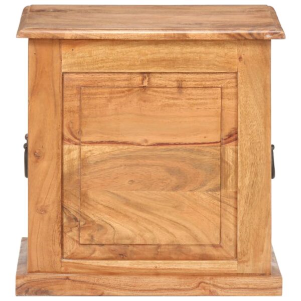 vidaXL Chest 15.7"x15.7"x15.7" Solid Acacia Wood - Image 3