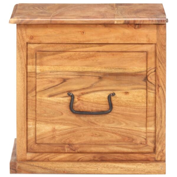 vidaXL Chest 15.7"x15.7"x15.7" Solid Acacia Wood - Image 4