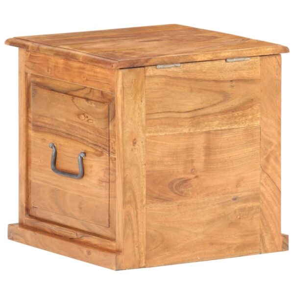 vidaXL Chest 15.7"x15.7"x15.7" Solid Acacia Wood - Image 5