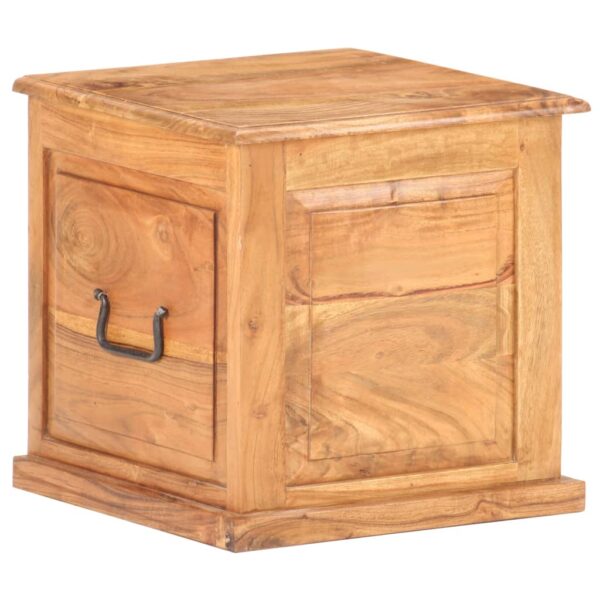 vidaXL Chest 15.7"x15.7"x15.7" Solid Acacia Wood - Image 10