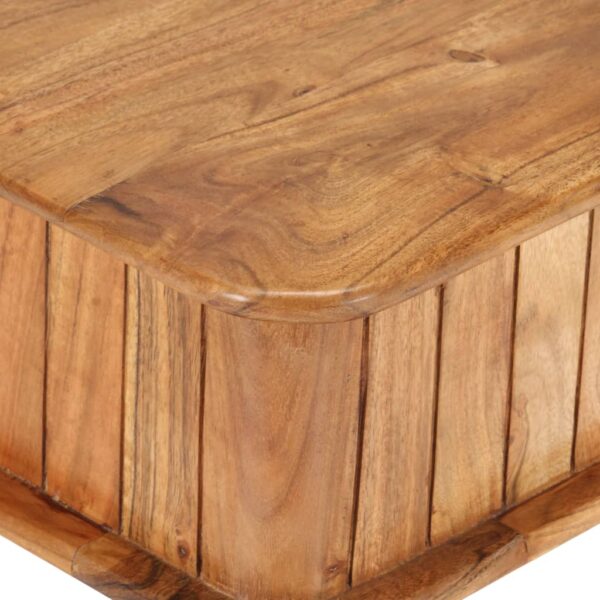 vidaXL Coffee Table 39.4"x19.7"x15.7" Solid Acacia Wood - Image 6