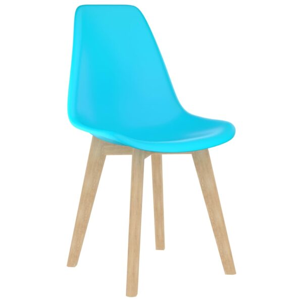 vidaXL Dining Chairs 2 pcs Blue Plastic - Image 2