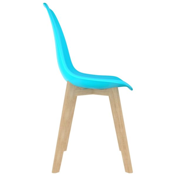 vidaXL Dining Chairs 2 pcs Blue Plastic - Image 4