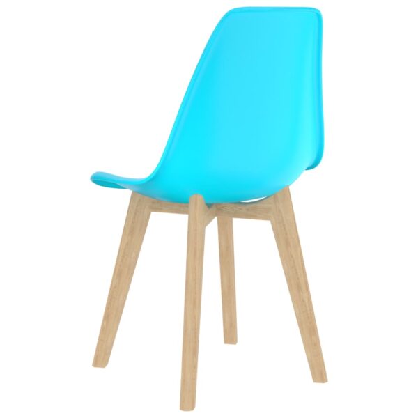 vidaXL Dining Chairs 2 pcs Blue Plastic - Image 5