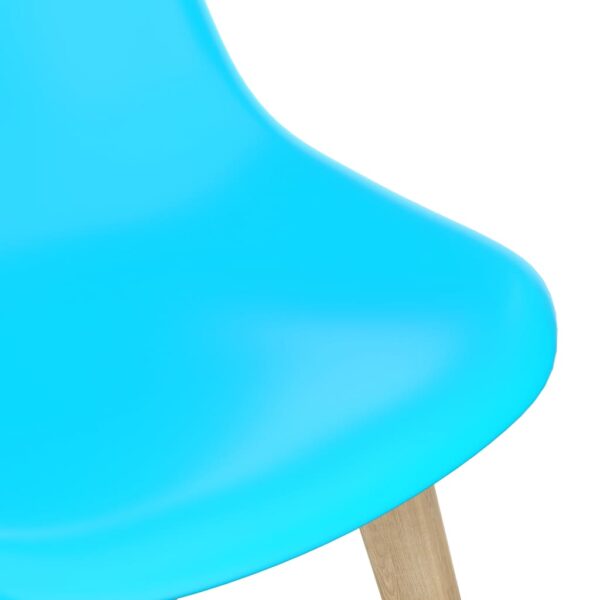 vidaXL Dining Chairs 2 pcs Blue Plastic - Image 6