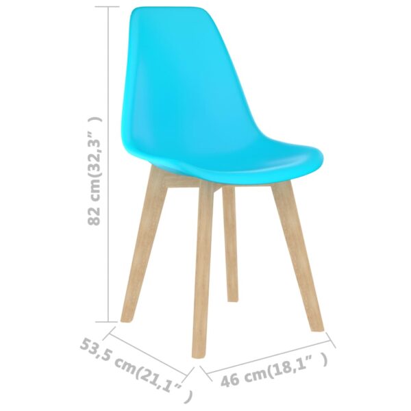 vidaXL Dining Chairs 2 pcs Blue Plastic - Image 7