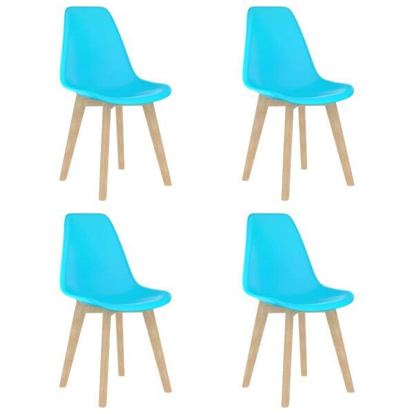 vidaXL Dining Chairs 4 pcs Blue Plastic