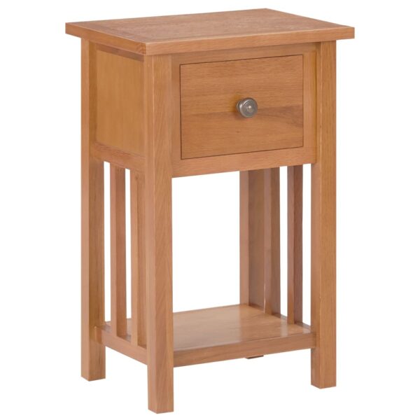 vidaXL Magazine Table with Drawer 13.8"x10.6"x21.7" Solid Oak Wood