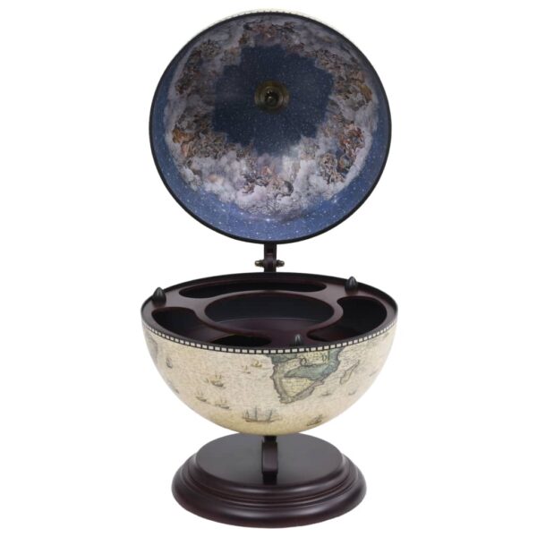 vidaXL Tabletop Globe Bar Wine Stand Eucalyptus Wood Green - Image 4