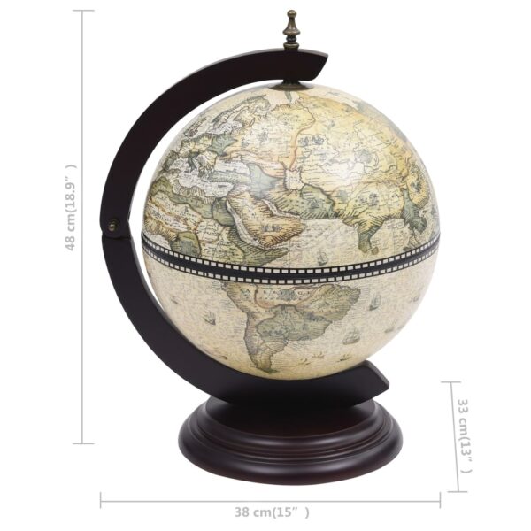 vidaXL Tabletop Globe Bar Wine Stand Eucalyptus Wood Green - Image 8