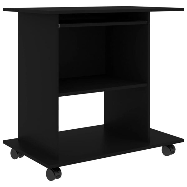 vidaXL Computer Desk Black 31.5"x19.7"x29.5" Engineered Wood - Image 2