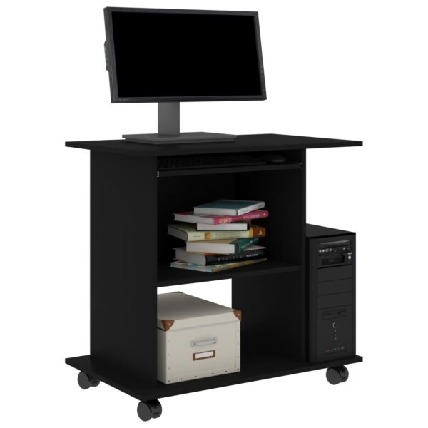 vidaXL Computer Desk Black 31.5"x19.7"x29.5" Engineered Wood - Image 3