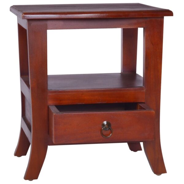 vidaXL Bedside Cabinet Classical Brown Solid Mahogany Wood - Image 2