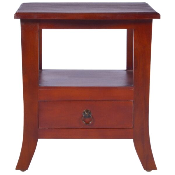 vidaXL Bedside Cabinet Classical Brown Solid Mahogany Wood - Image 3