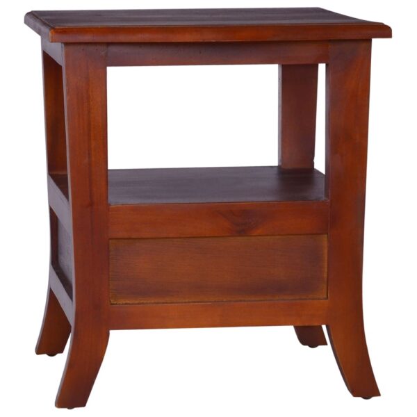 vidaXL Bedside Cabinet Classical Brown Solid Mahogany Wood - Image 4