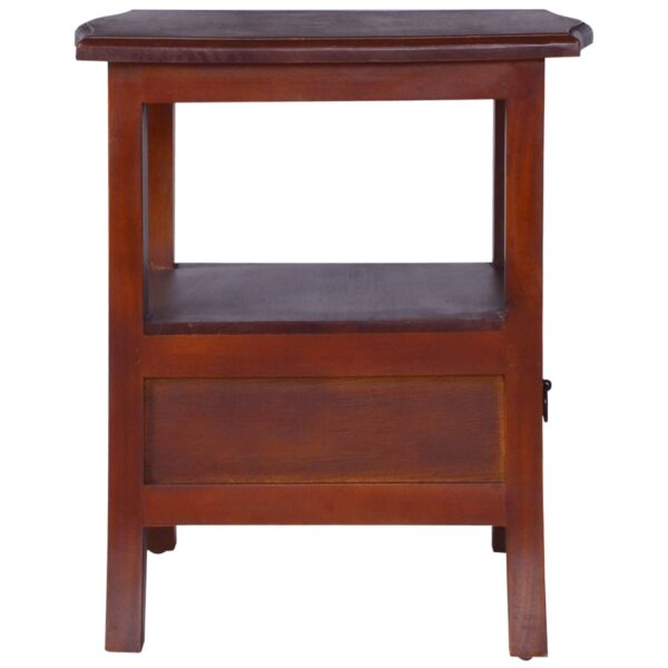 vidaXL Bedside Cabinet Classical Brown Solid Mahogany Wood - Image 5