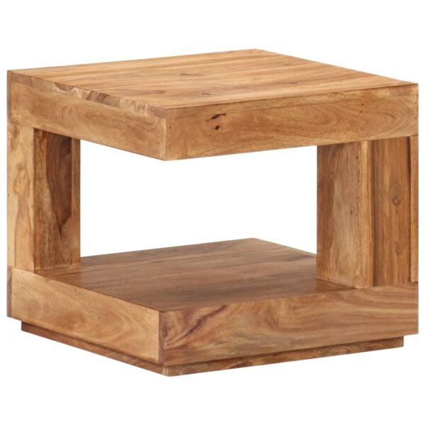 vidaXL Coffee Table 17.7"x17.7"x15.7" Solid Wood Acacia - Image 11