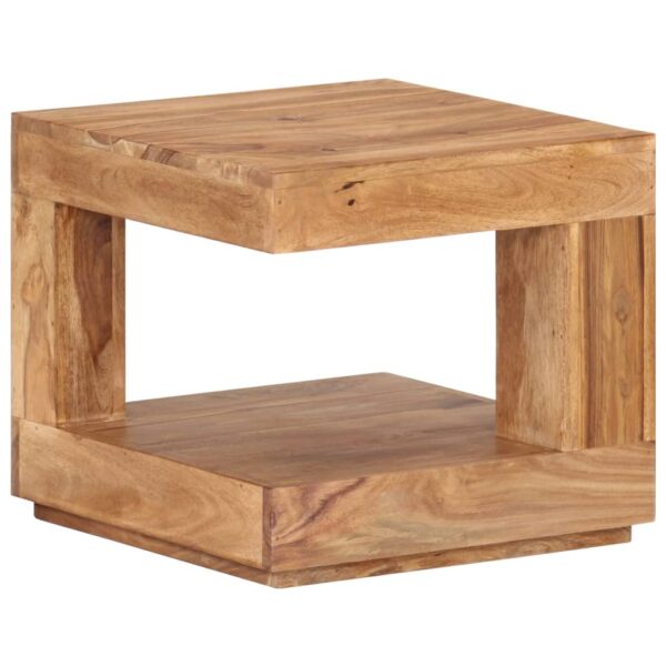 vidaXL Coffee Table 17.7"x17.7"x15.7" Solid Wood Acacia - Image 8