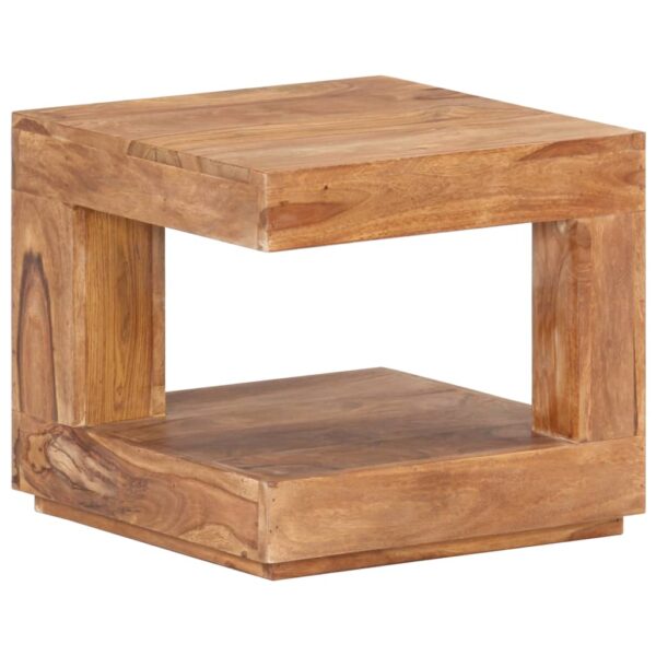 vidaXL Coffee Table 17.7"x17.7"x15.7" Solid Wood Acacia - Image 9