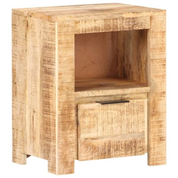 vidaXL Bedside Cabinet 15.7"x11.8"x19.7" Rough Mango Wood