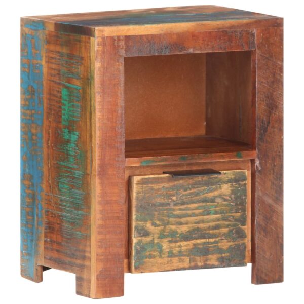 vidaXL Bedside Cabinet 15.7"x11.8"x19.7" Solid Reclaimed Wood - Image 7