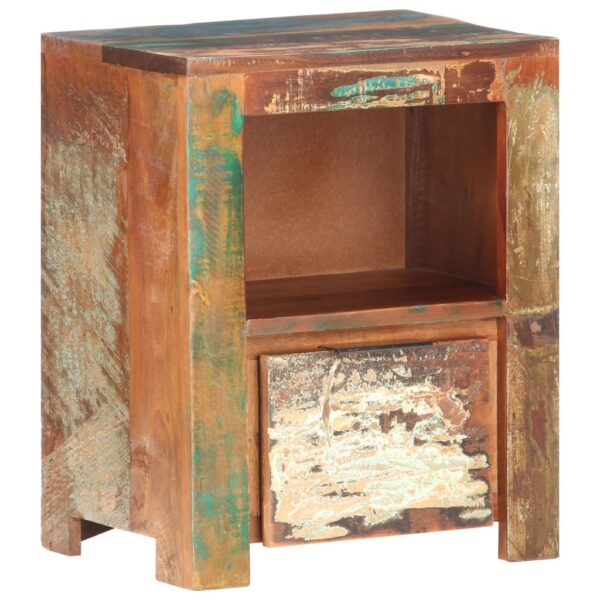 vidaXL Bedside Cabinet 15.7"x11.8"x19.7" Solid Reclaimed Wood - Image 8