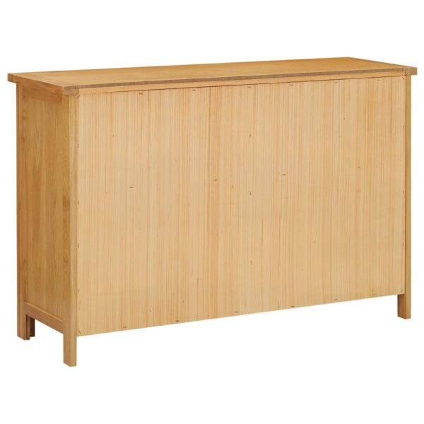 vidaXL Chest of Drawers 41.3"x13.2"x28.7" Solid Oak Wood - Image 4