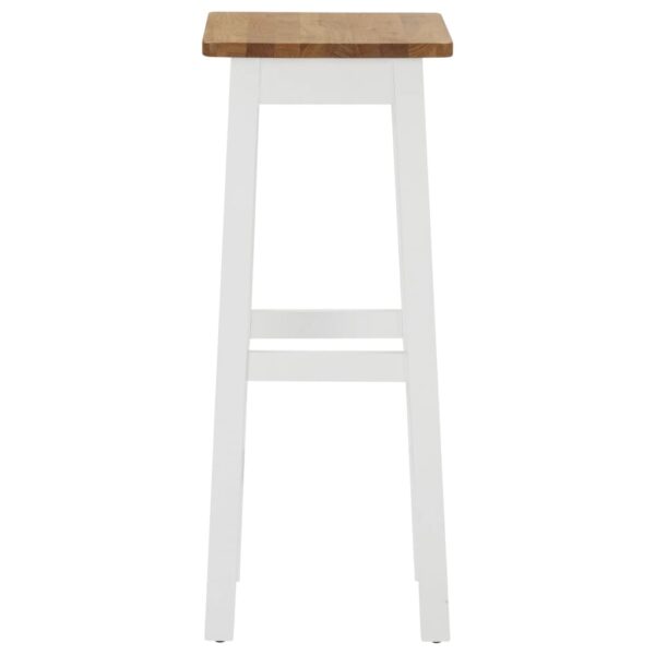 vidaXL Bar Stools 2 pcs Solid Oak Wood - Image 2