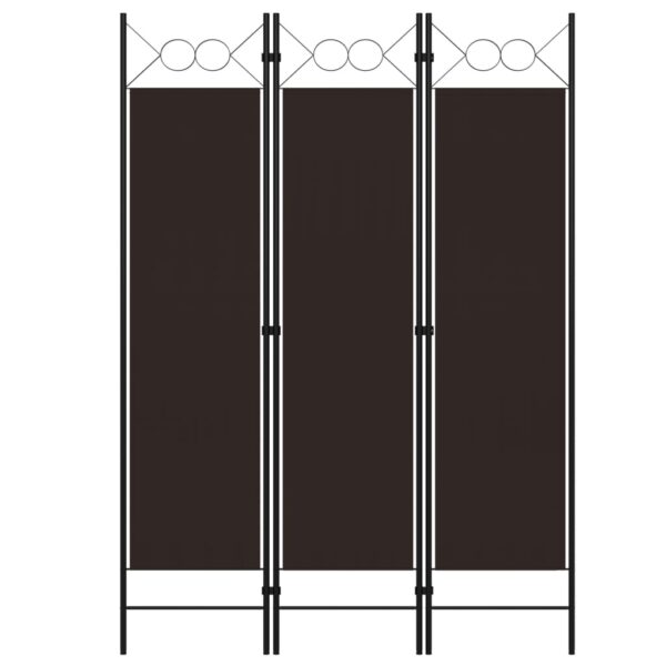 vidaXL 3-Panel Room Divider Brown 47.2"x70.9"