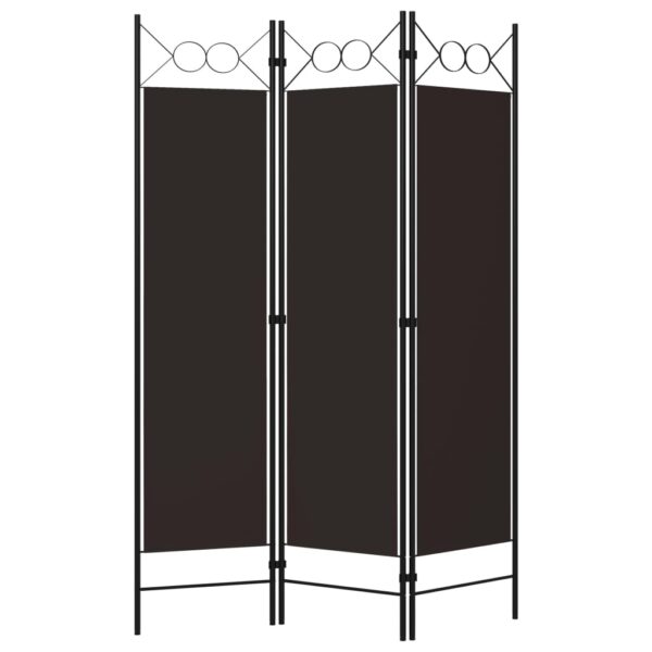 vidaXL 3-Panel Room Divider Brown 47.2"x70.9" - Image 2