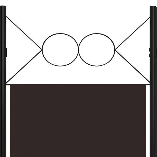 vidaXL 3-Panel Room Divider Brown 47.2"x70.9" - Image 5