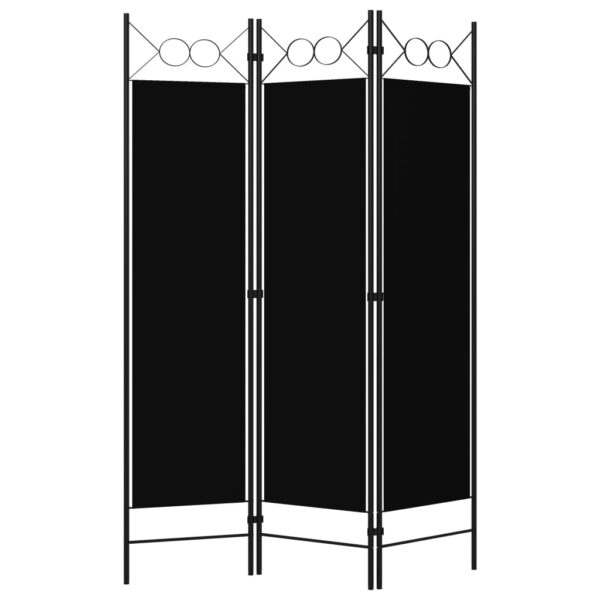 vidaXL 3-Panel Room Divider Black 47.2"x70.9" - Image 2