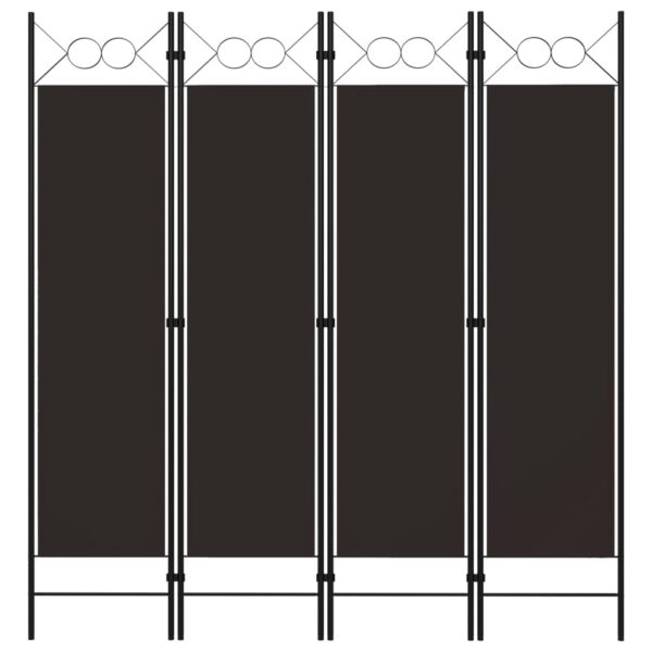 vidaXL 4-Panel Room Divider Brown 63"x70.9"