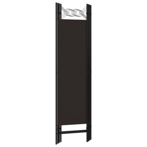 vidaXL 4-Panel Room Divider Brown 63"x70.9" - Image 4