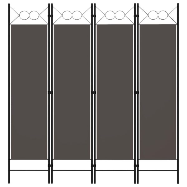 vidaXL 4-Panel Room Divider Anthracite 63"x70.9"