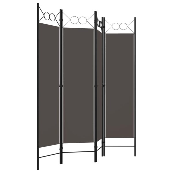 vidaXL 4-Panel Room Divider Anthracite 63"x70.9" - Image 3