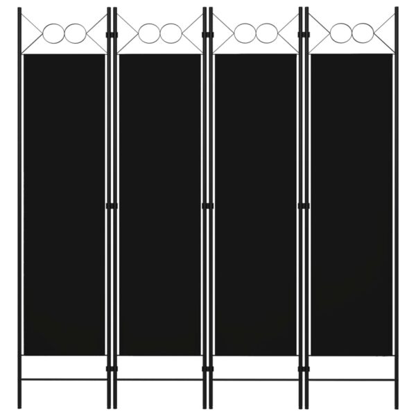 vidaXL 4-Panel Room Divider Black 63"x70.9"