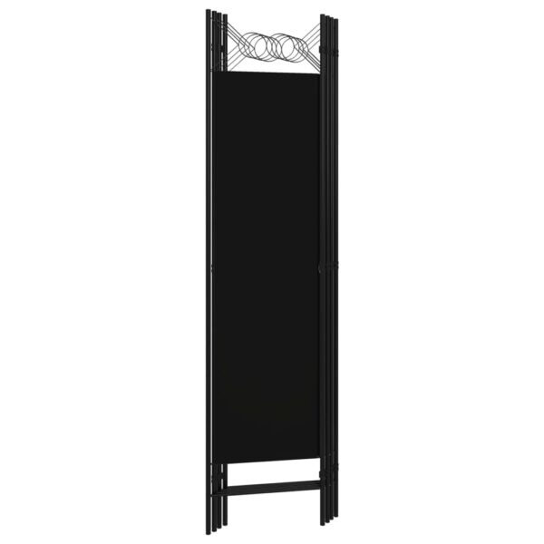 vidaXL 4-Panel Room Divider Black 63"x70.9" - Image 4