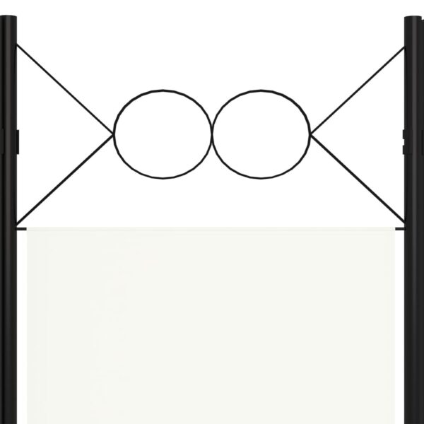 vidaXL 4-Panel Room Divider White 63"x70.9" - Image 5